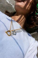 Heart Balloon Necklace Gold