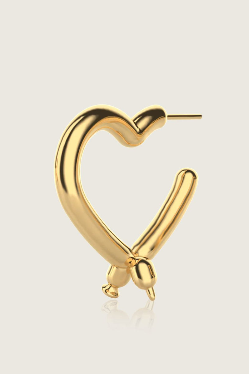 Balloon Heart Earrings gold