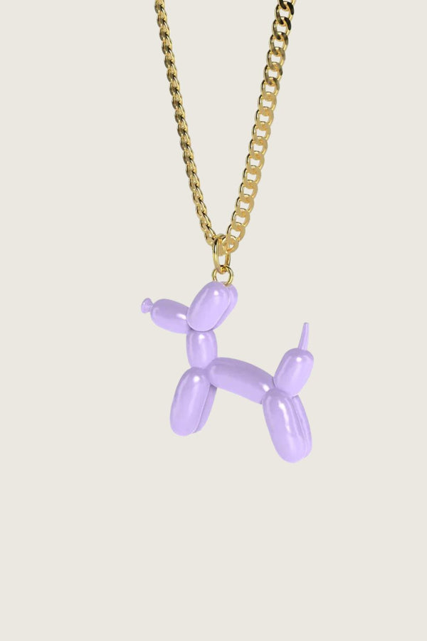Ballon Doggy Necklace Lavender lilac