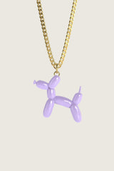 Ballon Doggy Necklace Lavender lilac