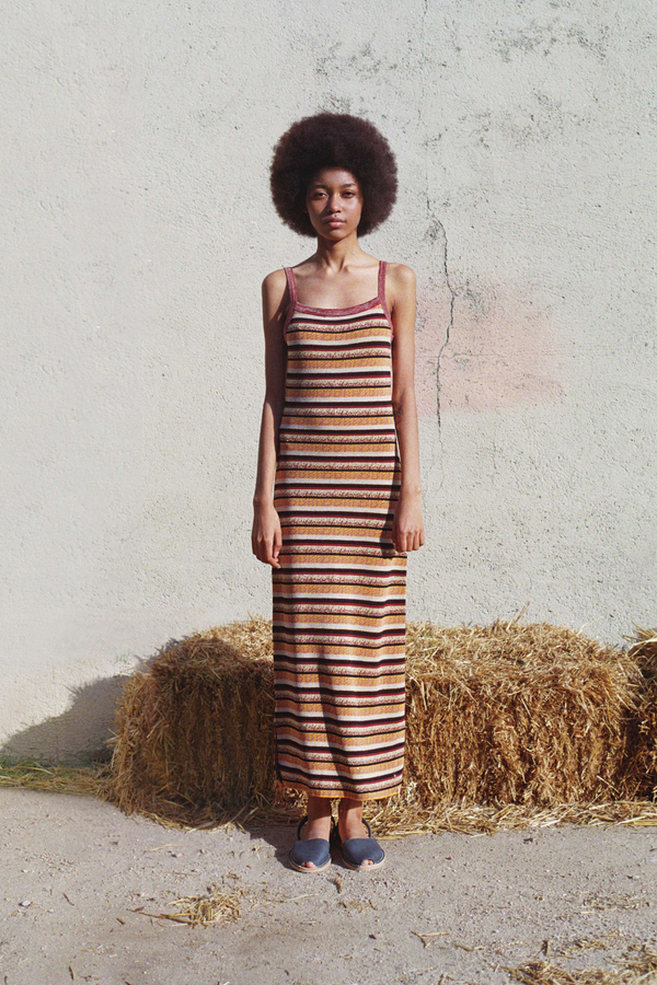 Wine Stripes Dress