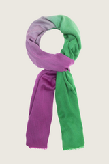 Silk and Wool Scarf - Greens