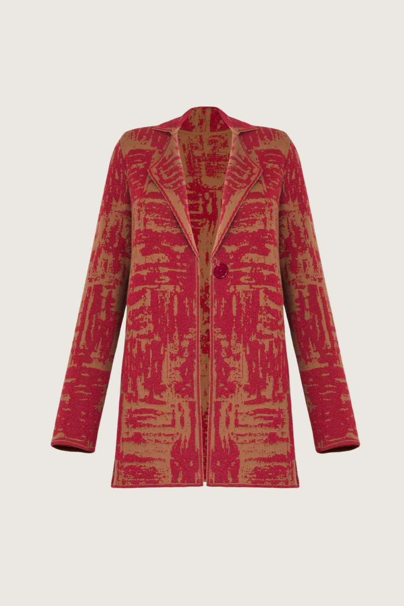 Tie-dye Red Blazer