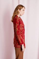 Tie-dye Red Blazer
