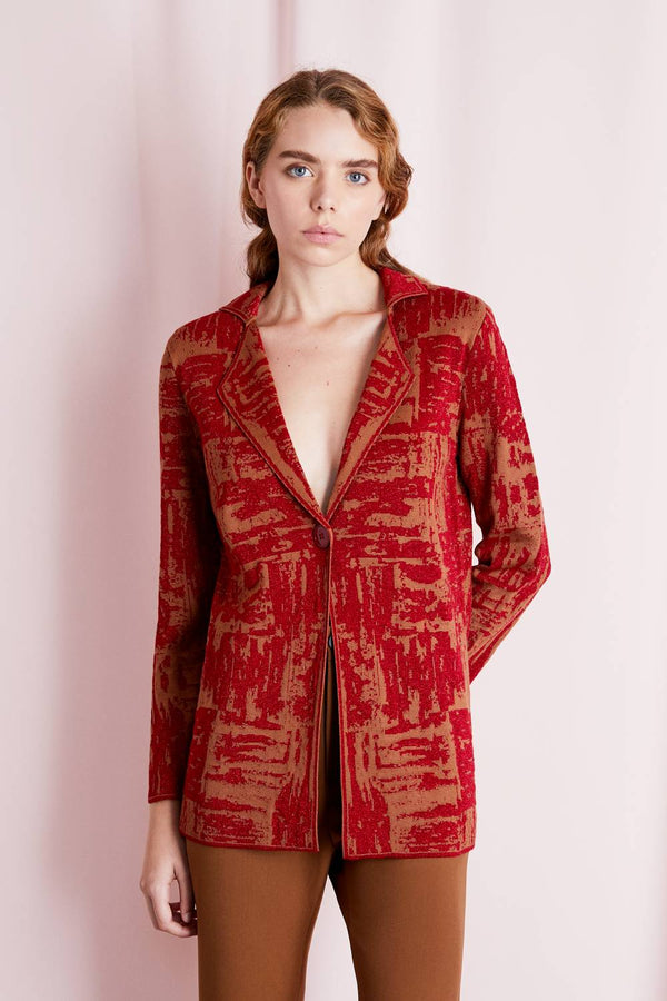 Tie-dye Red Blazer